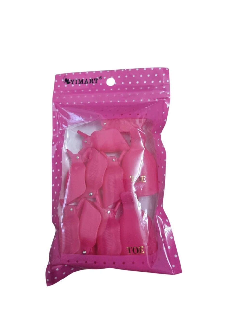 NEW Pack of 10 Reusable Plastic Toenail Paint Soak Off Cap Clip Remover
